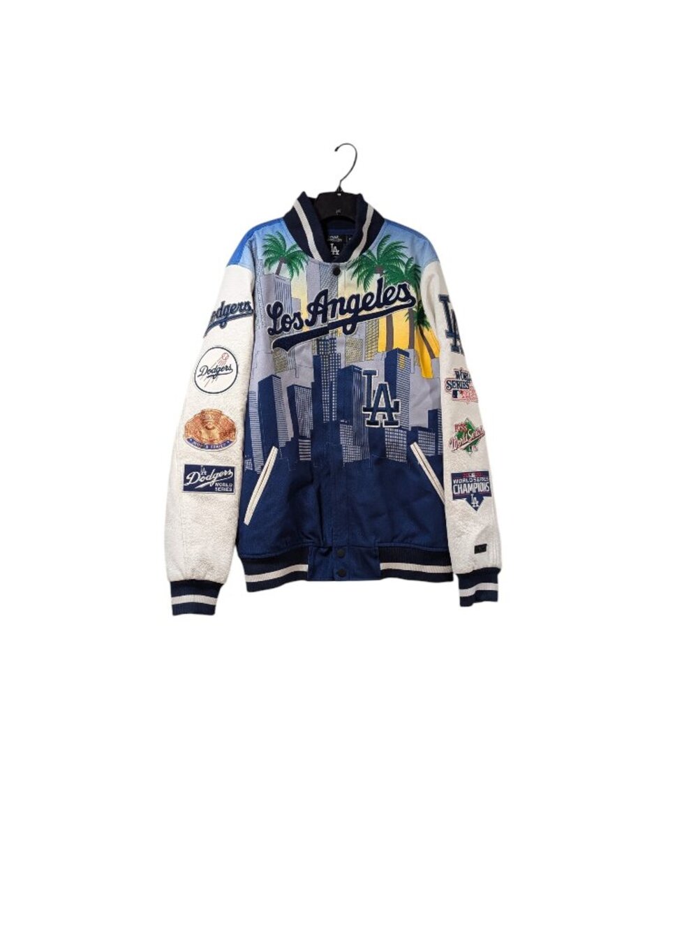 Pro Standard Los Angeles Dodgers White Remix Full-Zip Varsity Bomber Jacket XL